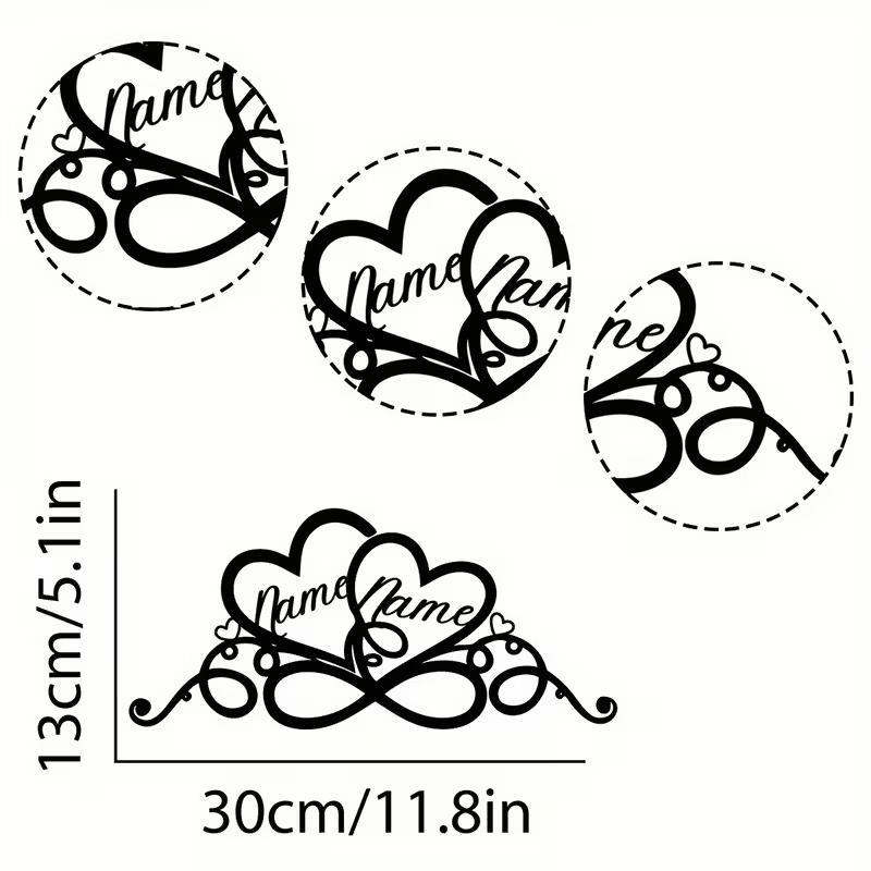 Personalized Wedding Gift for Couple, Metal Heart Sign with Name and Date, Wedding Date Sign,Anniversary Gift,Valentines Day Gif