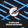 6Pcs Strong Magnetic Anti-Slip Drill Bit Set 60HRC High Hardness Universal Electric Precision Screwdriver Drill Bits