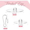 40 Pack Self-Adhesive Ceiling Hooks for Hanging, Removable Small Disc Sticker Hanger Transparent Ceiling Discs with Metal Hook for Christams Wedding