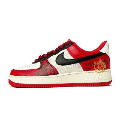 Nike Air Force 1 Низкие кроссовки для скейтбординга с термальной амортизацией Унисекс Красный Золотой FN7439-133(Команда146-)