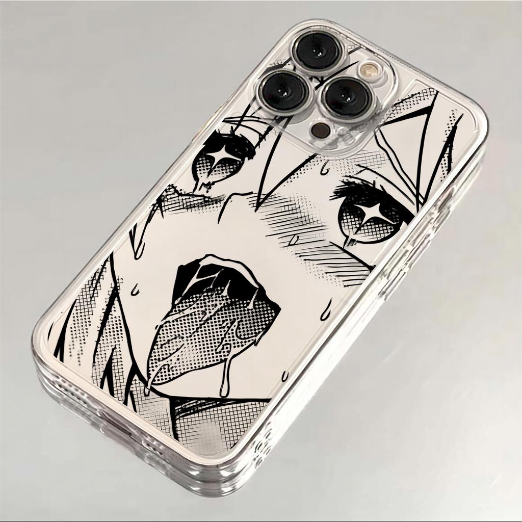 Чехол для телефона Cute girl trend Anime для iPhone 16 15 14 13 12 11 Mini Pro Max X XR XSMax 7 8 Plus SE20 A-Ahegaos Прозрачный чехол