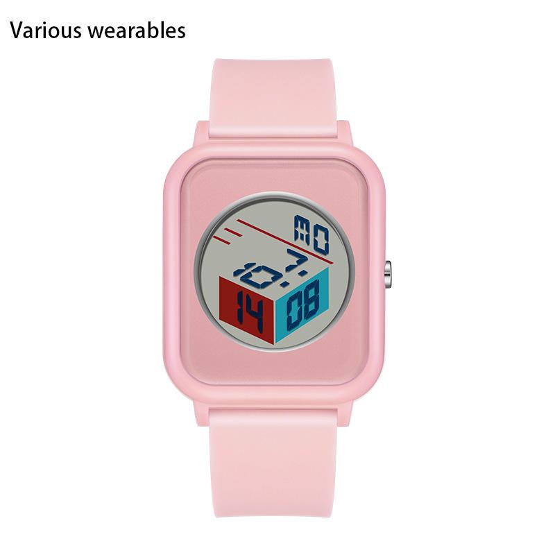 Креативные трехмерные часы с циферблатом для студентов мужского и женского пола, электронные часы для улицы, водонепроницаемые, многофункциональные электронные часы с будильником