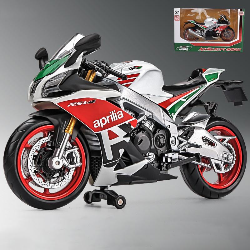1/12 Aprilia RSV4 RR1000 Литой из сплава Модель мотоцикла Игрушечная машина Коллекция Автобайк Амортизатор Внедорожник Мотоцикл Игрушка Подарок