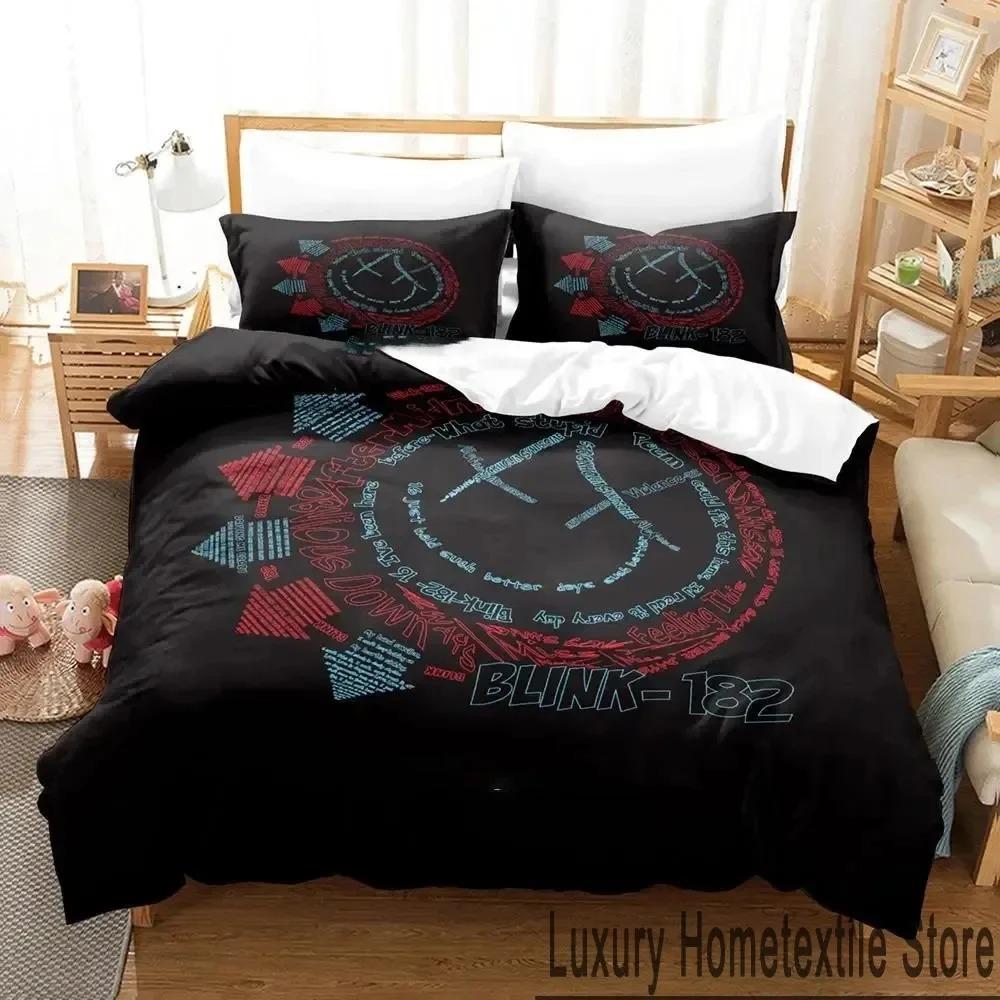 3D Print Blink-182 Bedding Set Boys Girls Twin Queen King Size Duvet Cover Pillowcase Bed Boys Adult Home Textileextile