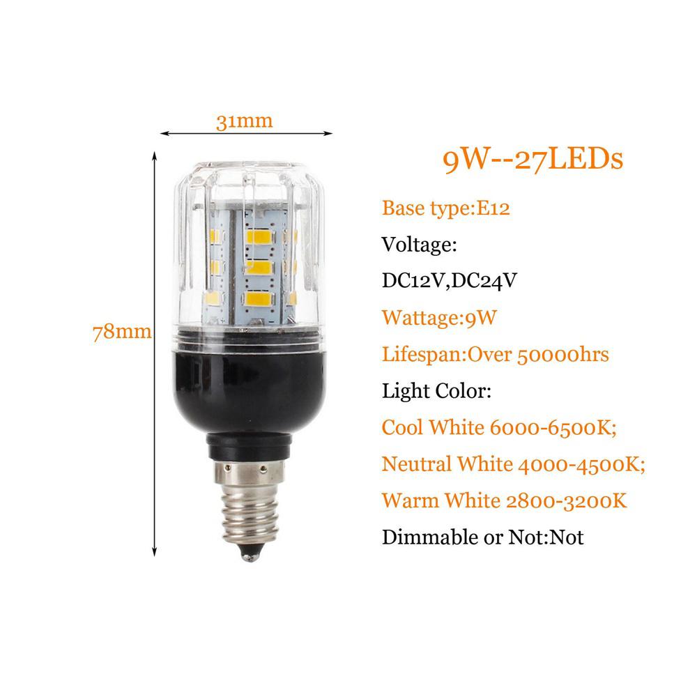 Led Corn Light Bulbs E27 24V 12V 360degree Lighting Cool/Warm/Neutral White Energy-saving Night Decor 5730SMD Living Room