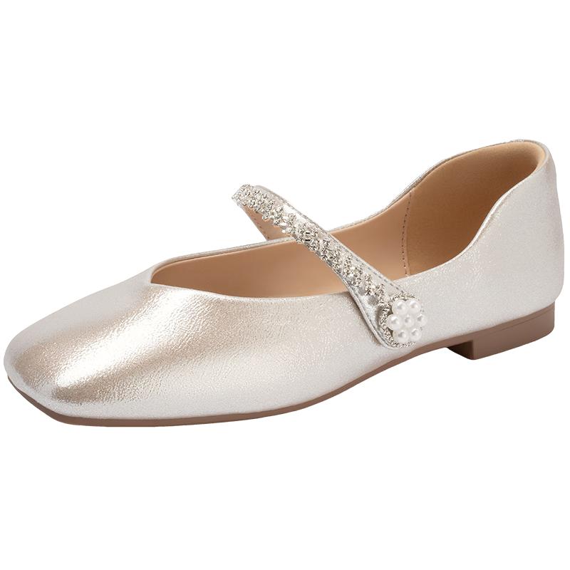 Zhuoshini Dress Single Shoes 2026 New Spring Autumn Qipao French Mary Jane Women's Flat Low Heel Leather Shoes