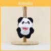 Bib Heart Love Panda Plush Keychain Toy Cartoon Stuffed Doll Gift Decoration