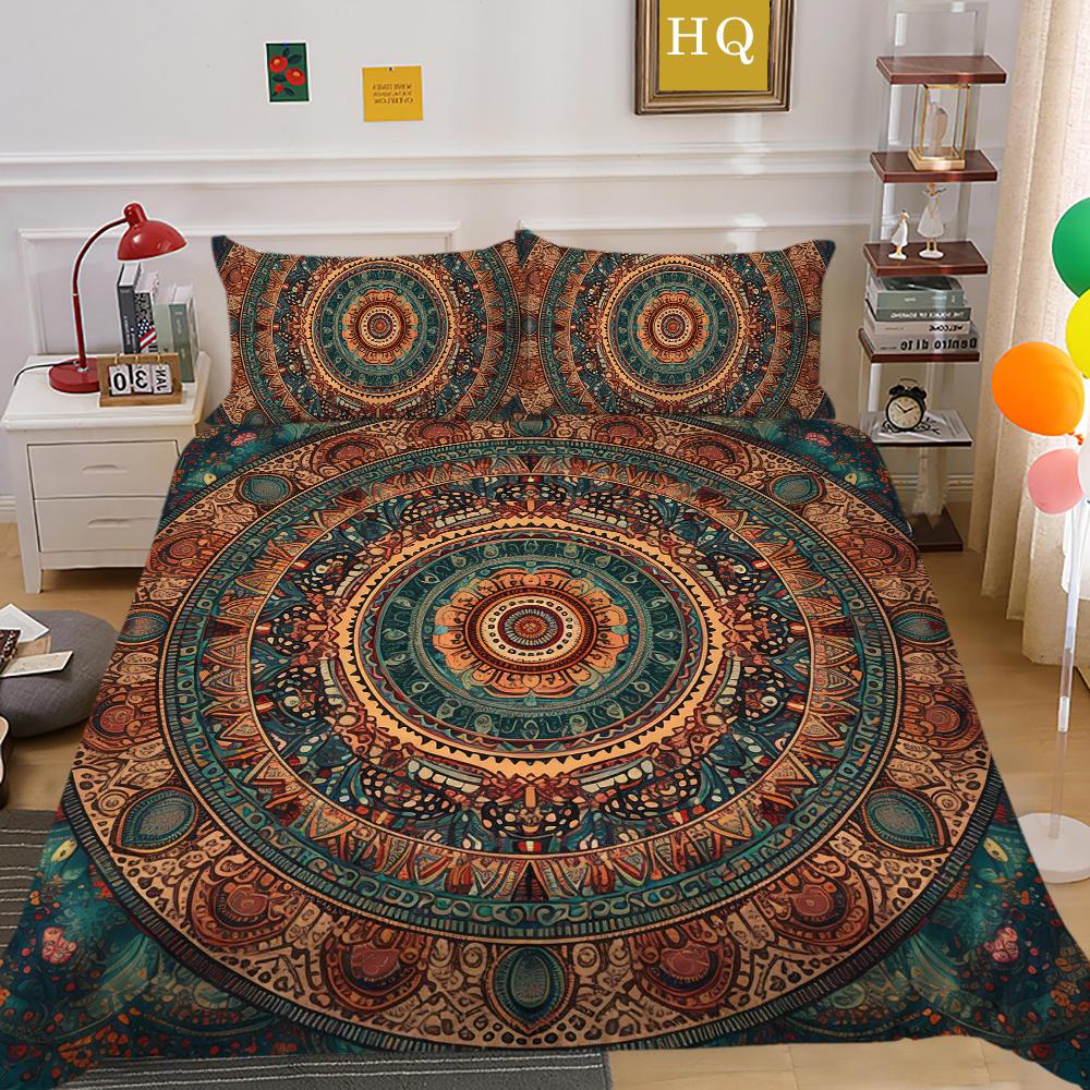Bedding Set Cover Woman Man Duvet Cover Sets King Queen Size Mandala Bed Clothes Microfiber Home Textiles