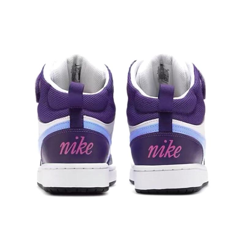 Nike Кроссовки Court Borough Mid 'White Purple Blue' для девочек CD7782-106