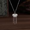 Fuzi Safety Lock Tassel Necklace New Chinese Style National Style China-Chic Niche Clavicle Chain
