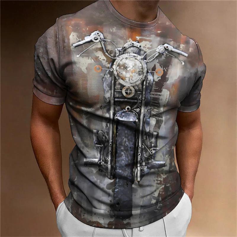 2023 Summer Trendy Men T-Shirt O-Neck Abstract Graphic Harajuku Short Sleeve 3D Print Casual Daily Tops Oversized Cheap Clothing