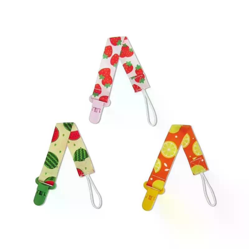 Цепочка для пустышки Держатель для пустышки 3 шт./комплект Персонализированный зажим для пустышки Держатель соски для ребенка Мультяшный принт Детские зажимы для пустышек