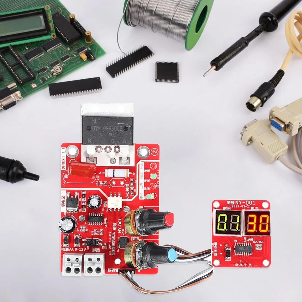 Spot Welder Controller Adjustable Time Current Spot Welder Control Board Digital Display Portable DIY Battery Accessories