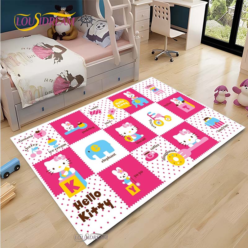 Hello Kitty каваи Мультяшный Аниме Ковер для Гостиной Спальни Коврик для Кухни Двери Детский Нескользящий Напольный Коврик Alfombra Подарок на День рождения