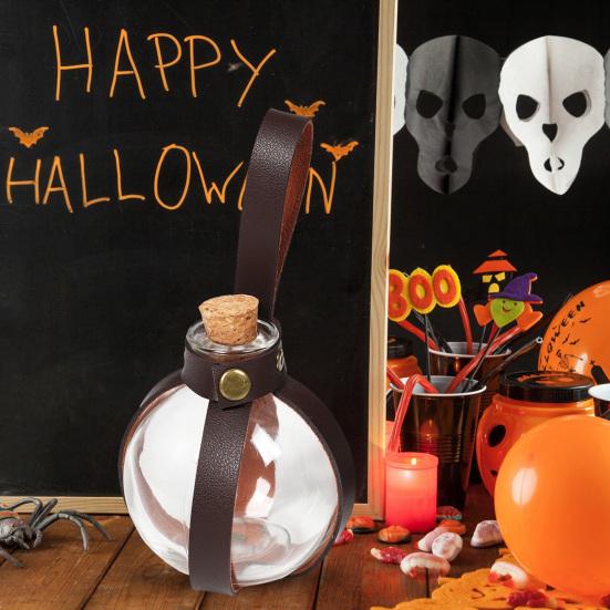 250 мл пробковая бутылка ведьмы-волшебника для Хэллоуина с поясом из искусственной кожи, одежда в стиле Ренессанс, средневековый аксессуар, декор для пояса, бутылка для зелья