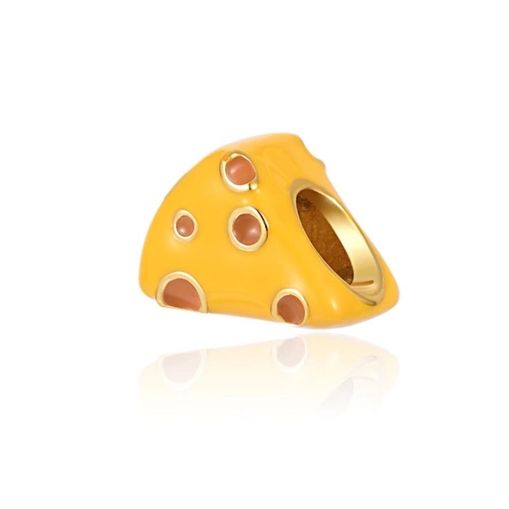 925 Silver Colorful Fruit Birthday Cake Milk Burger Chili Pendant Bead for DIY Women Bracelet Jewelry