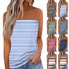 Женский летний сексуальный топ без рукавов с открытыми плечами, пляжный жилет без бретелек, рубашка-бандо, сексуальные топы с открытой спиной