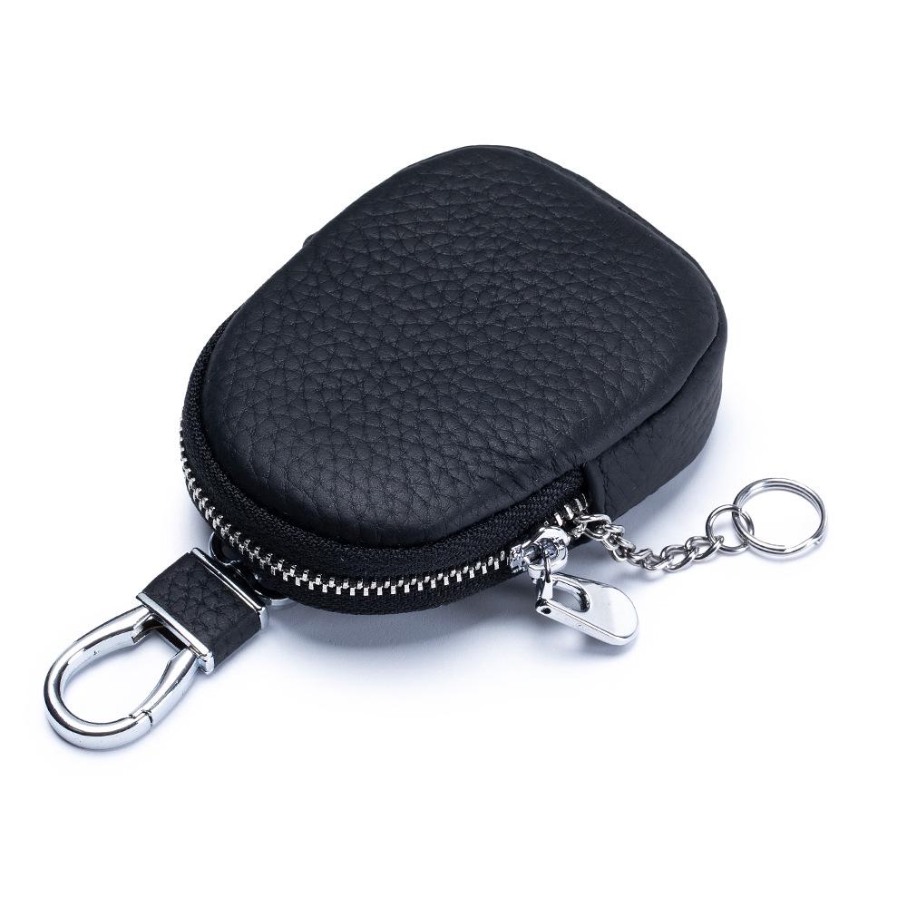 Genuine Leather Mini Coin Purse & Key Holder: Multifunctional Cowhide Wallet & Earphone Bag.