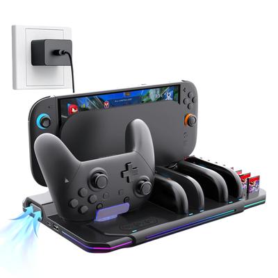 Новая подставка для зарядки Nintendo Switch 2 для Switch 2 Pro 2 Охлаждающая подставка для Switch Рассеивание тепла Зарядная док-станция для Switch 2 Pro и Держатель для зарядки