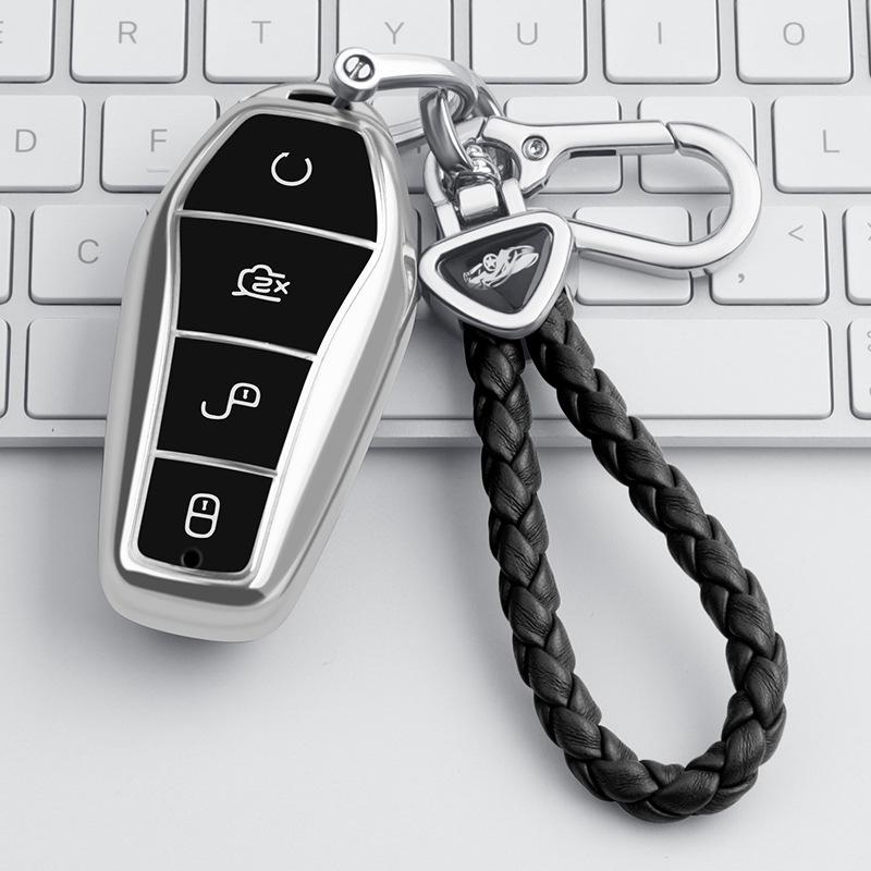 BYD Key Case for 21 Qin Plus DMI, D1, E2, E3, Yuan Pro EV - Unisex Car Bag Buckle Shell.