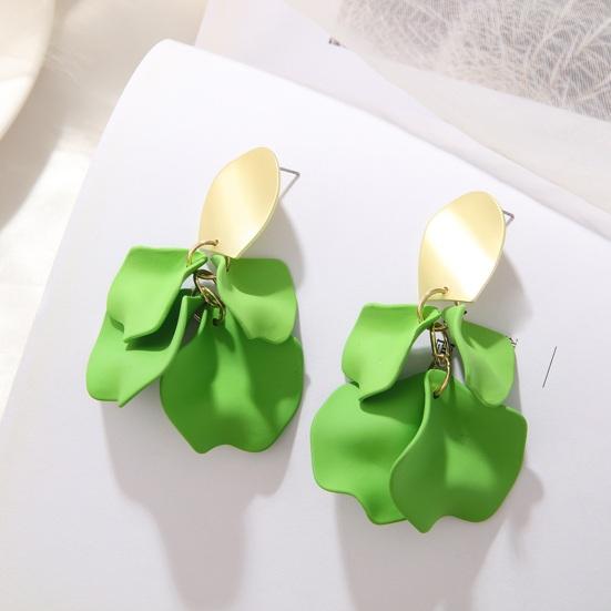 Yousheng 1 пара серег-капель в стиле ретро с лепестками роз, длинные стильные серьги-подвески, яркие цветные серьги, ювелирные аксессуары