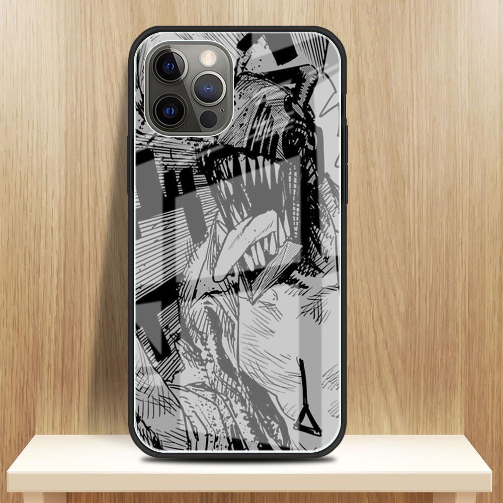 Прохладный стеклянный чехол «Человек бензопилы» для Apple iPhone 14 13 Pro 11 12 7 8 Plus SE 2022 XR X XS Max 6 6S, закаленный чехол для телефона