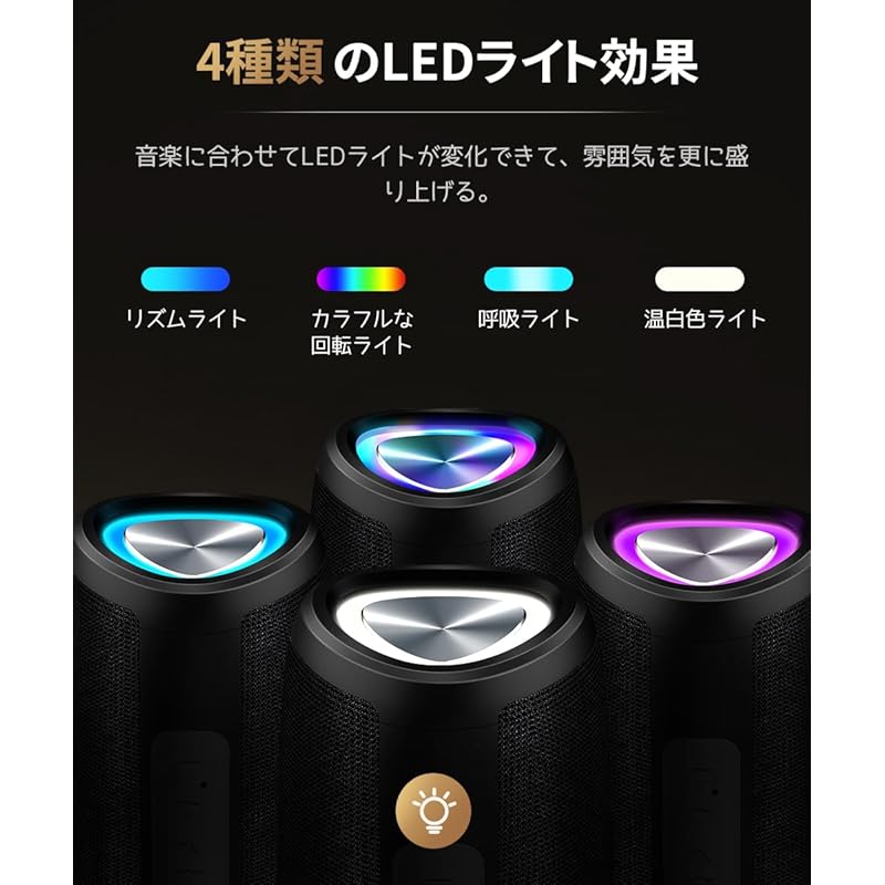 Bluetooth Speaker [2025 Latest Upgrade] Portable Speaker Small Size 24 Hours Continuous Playback Type C Rechargeable 5.3 Completely Wireless Stereo