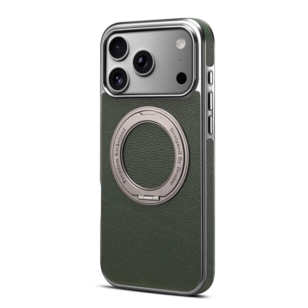 Магнитный чехол-книжка из натуральной коровьей кожи с поворотом на 360° для iPhone 17 Pro Max 16 Plus 15 14 13 для Magsafe с подставкой
