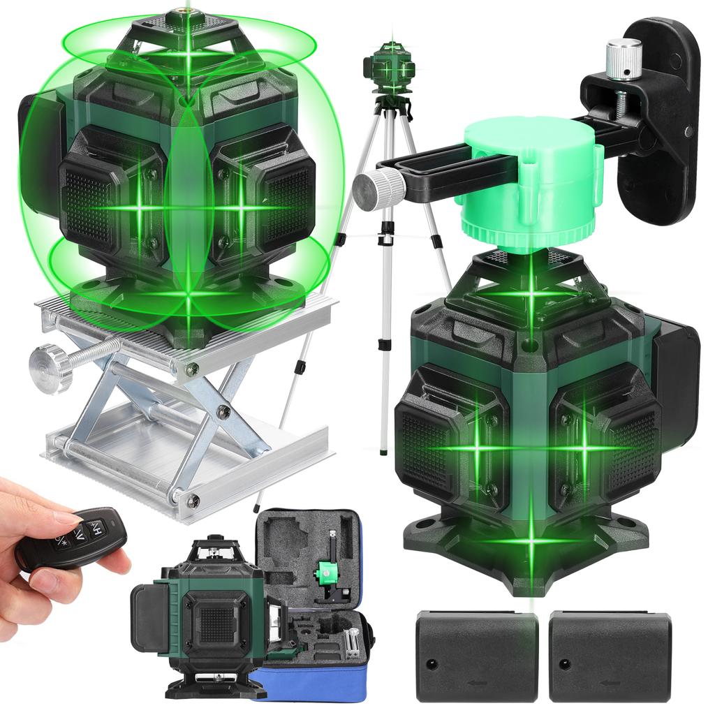 Multifunctional 16 Green Lines Laser Level 3 Degrees  Self-leveling Function Leveling Tool Omnidirectional