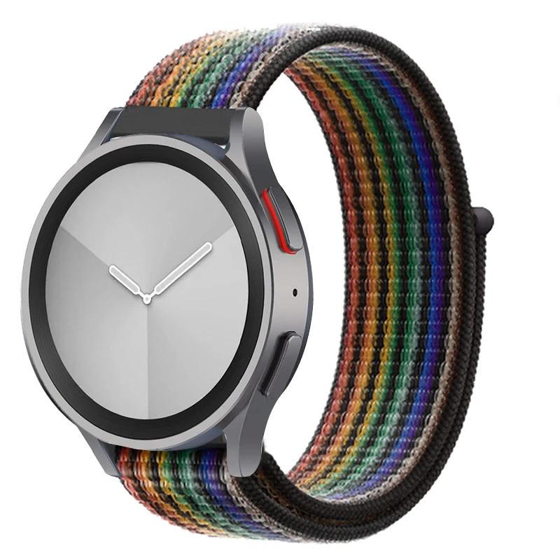 Nylon Loop Band For Samsung Galaxy Watch 6/5/pro/4/Classic/active 2 43-47-44mm 20mm/22mm Sport Bracelet Huawei Gt 4/2/e/3 Strap