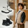 Children's Non-slip Leather Boots Girls Soft Sole Short Boots Boys Soft Leather Boots