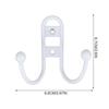 Bathroom Wall Hooks Iron Vintage Hooks for Clothes Hanging 6Pcs White