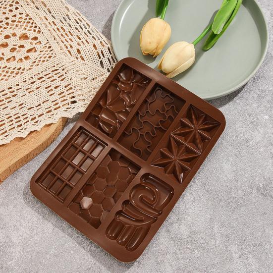 1 шт/2 шт Дубай шоколад силиконовая форма 6-гнездная глубокая шоколадная форма толстый батончик