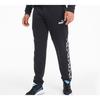 Puma Logo Print Slim Fit Knit Joggers Men Bottoms Black 582805-01