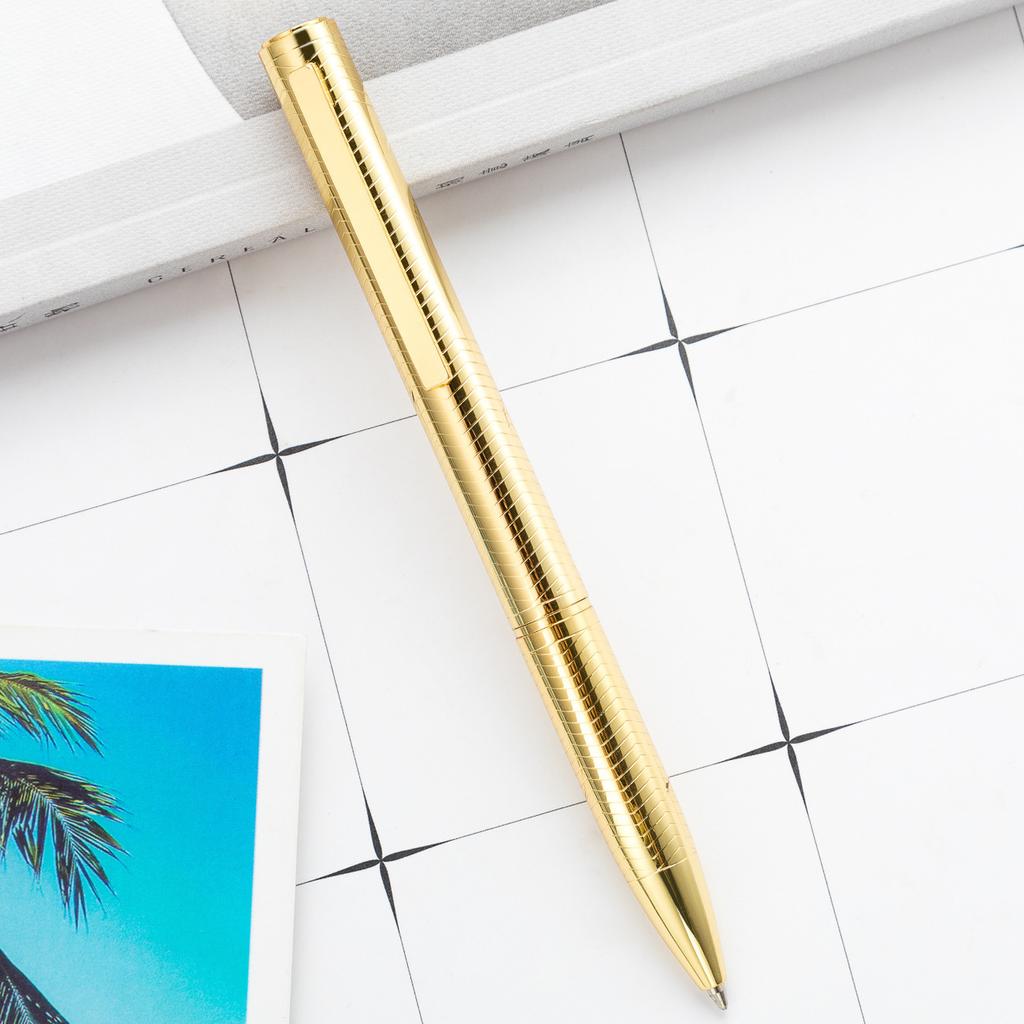 1 шт., креативная разноцветная шариковая ручка, деловые металлические офисные поворотные ручки, школьные канцелярские принадлежности, офисные принадлежности