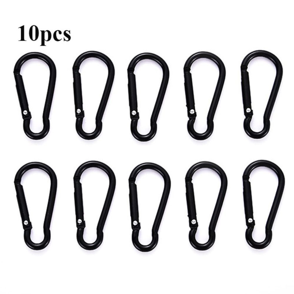 5pcs 3.6*46mm Spring Snap Clip Aluminium Alloy Water Bottle Hooks Climbing Keychain Outdoor Tool