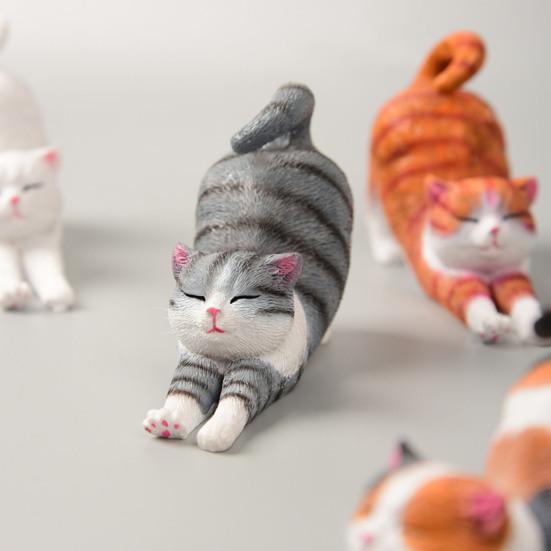 Мини-фигурки кошек Милые статуэтки кошек из смолы Маленькие скульптуры котят для помещений