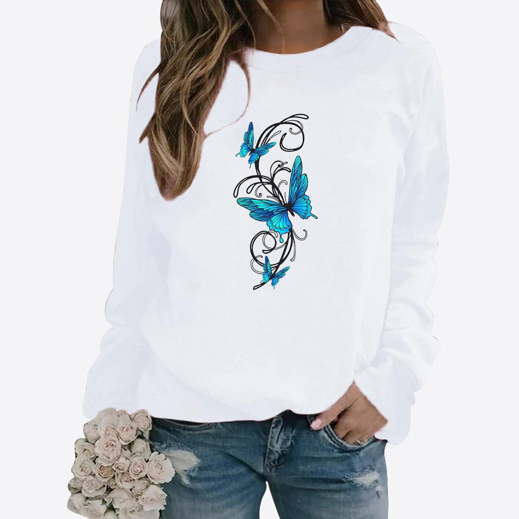 Новые толстовки с рисунком бабочек, модные толстовки с 3D-принтом, женские толстовки с длинным рукавом, толстовки Y2k, свободные пуловеры, топы, женская одежда