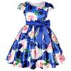 Elegant Girl Kids Flower Printed Party Dress Children Ball Gown Performance Wedding Dresses