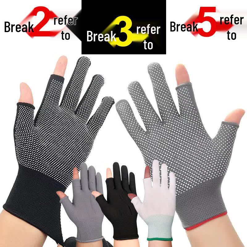 MOREYUN Nylon Open-Finger Work Gloves