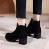 Модные женские ботинки на платформе, женские ботильоны, осенняя мода, элегантные, из искусственной замши, элегантные, лаконичные, однотонные, на высоком каблуке, ботильоны