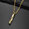 Men Necklace Rectangle Spiral Jewelry Hip Hop Style Male Pendant for Daily Wear