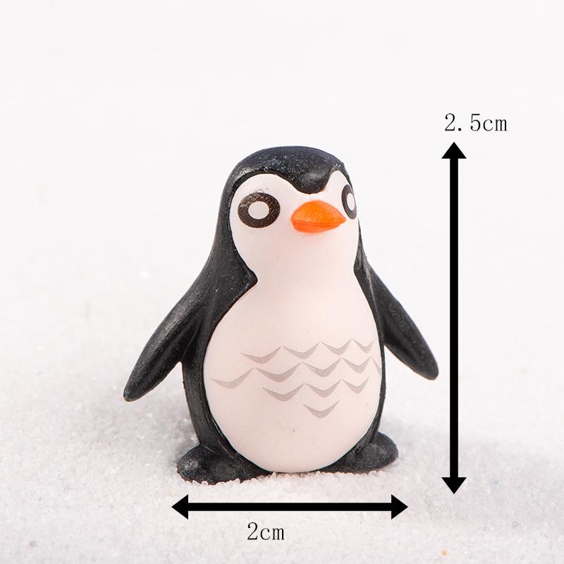 Micro Landscape Decoration Penguin Animal Resin Doll Desktop Car Cute Decorative Arts and Crafts Diy Material Accessories