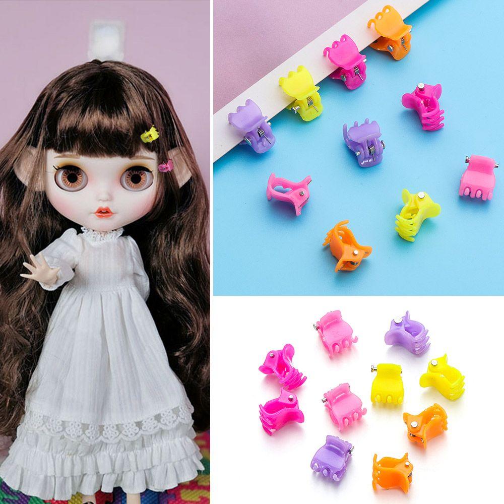 10Pcs 1cm Girl Gift DIY Doll Accessories Dolls Headwear Kid Head Wear Children Hair Clips Doll Clip