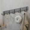 Household Black Hook Hanging Clothes Hanger Hanging Clothes Towel Hanger Bathroom Robe Hanging Heavy Kitchen Accessories
