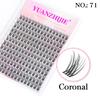 12Lines DIY Big Capacity Dovetail Eyelash Extension Firm Easy-grafting Eyelashes Mix Length C/D Curl Lashes Cluster Soft Ribbon