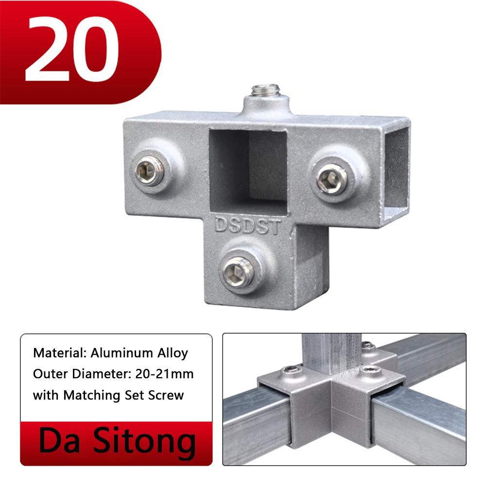 20x20mm Square Tube 25x25mm Aluminum Alloy Aluminum Alloy Elbow Fixed Pipe Clamp Connector Accessories Pipe Fixed Joint