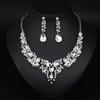 Crystal Bridal Necklaces Earrings Elegant Necklace Earrings Set Rhinestone Jewelry Set Banquet