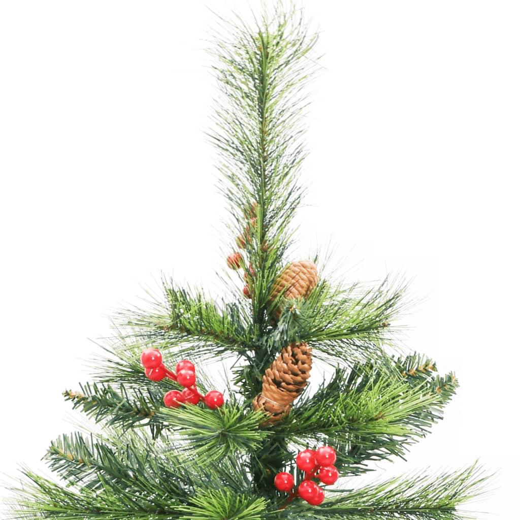 Artificial Christmas Tree Foldable with Pine Cones & Berries 150 cm