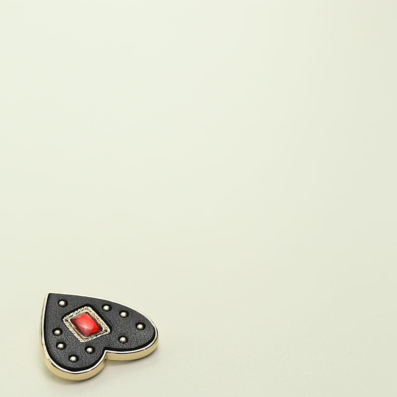 Celebrity Leather Face Love Buttons Suit Jacket Decorative Metal Buttons Double-Sided Nylon Coat Buttons